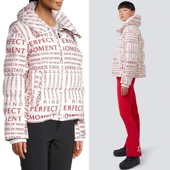 PERFECT MOMENT Après-Ski Down Puffer Graphic‎ Duvet Performance Ski Coat Size XL - Picture 2 of 15
